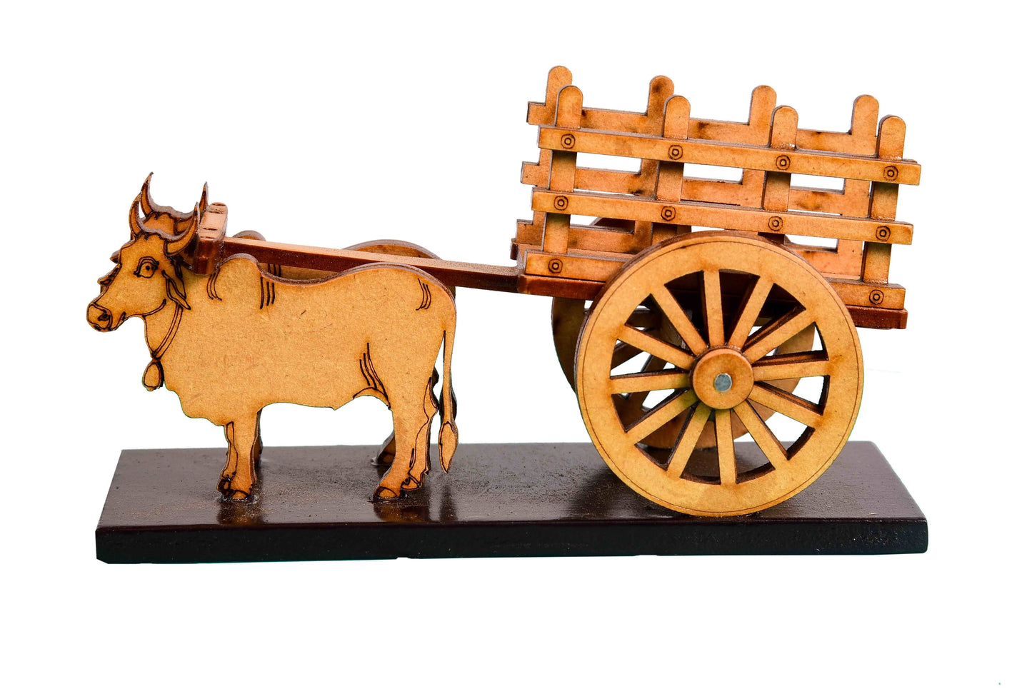 Traditional Bullock Cart Miniature – Rustic Heritage Display | Indian Village Life