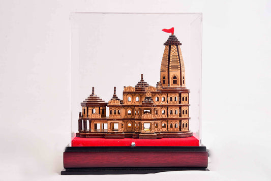 Handcrafted Miniature Model of Ayodhya's Ram Mandir - Small