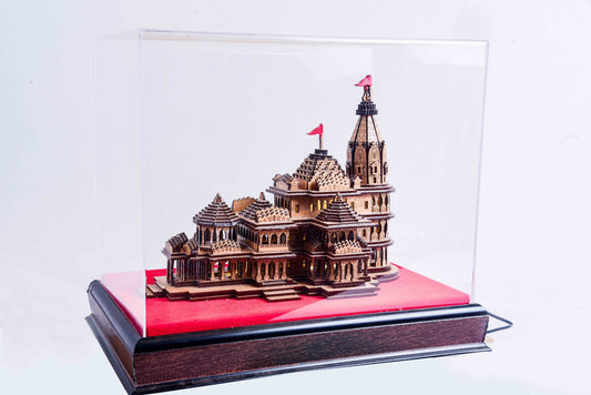 Majestic Handcrafted Miniature Model of Ram Mandir - Large