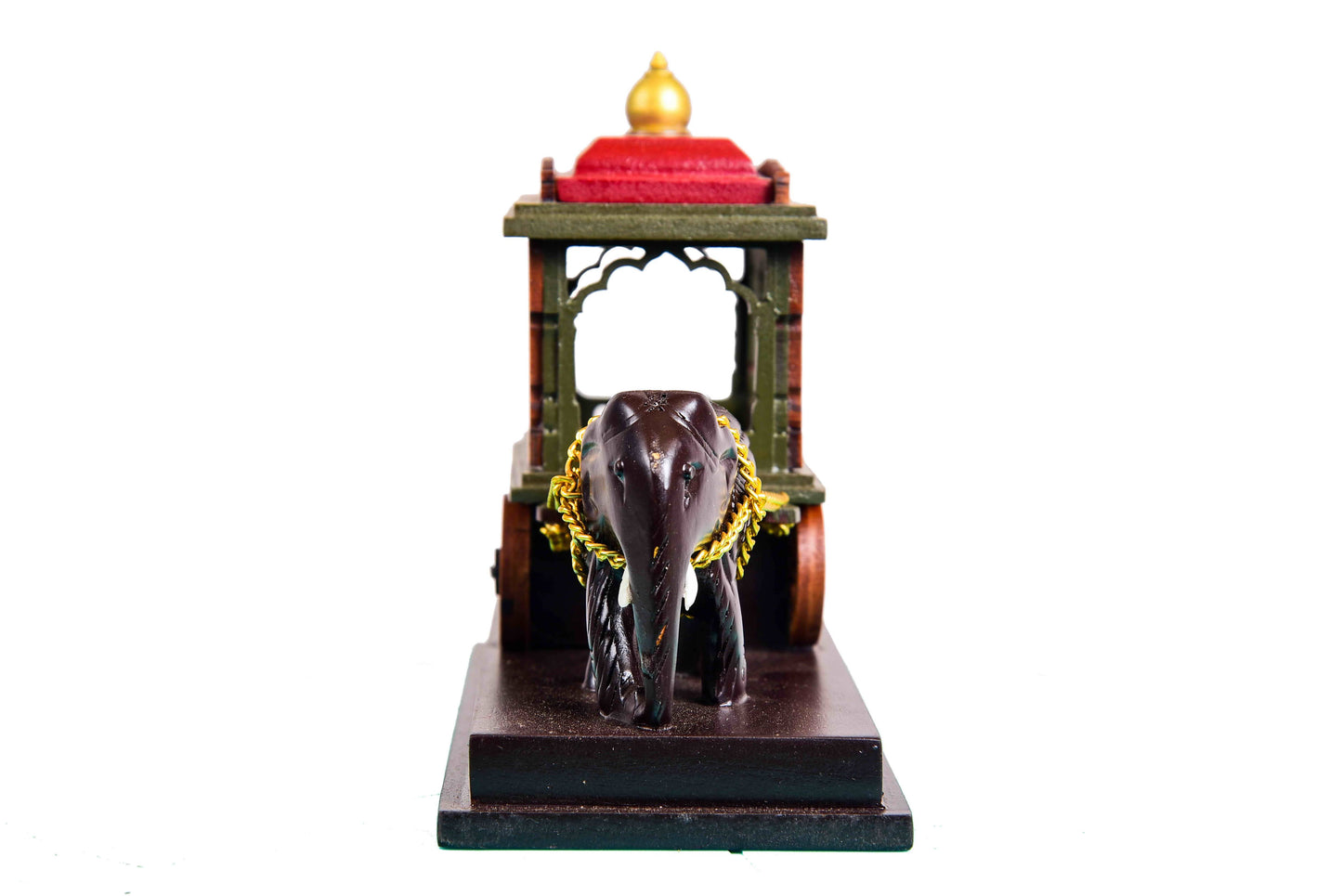 Royal Temple Chariot with Elephant Miniature – Divine Procession Replica | Traditional Rath